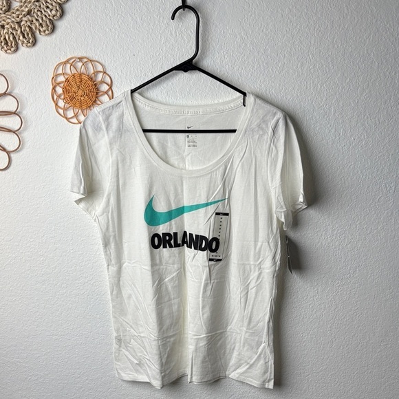 Nike Women's White and Teal Orlando Tee - Picture 1 of 4